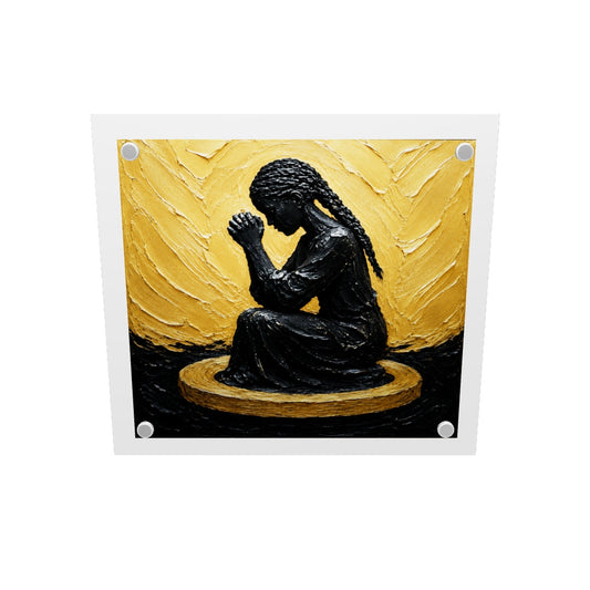 Woman Figurine Praying (Metal)