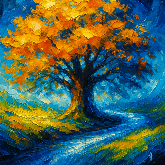 Tree Planted by Streams (Metal)