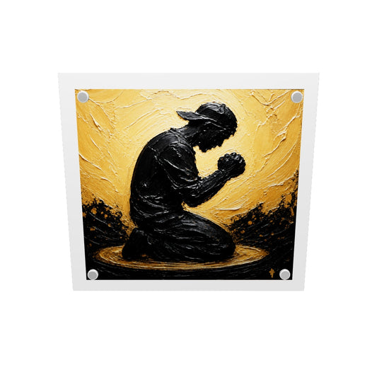 Man Figurine Praying (Metal)