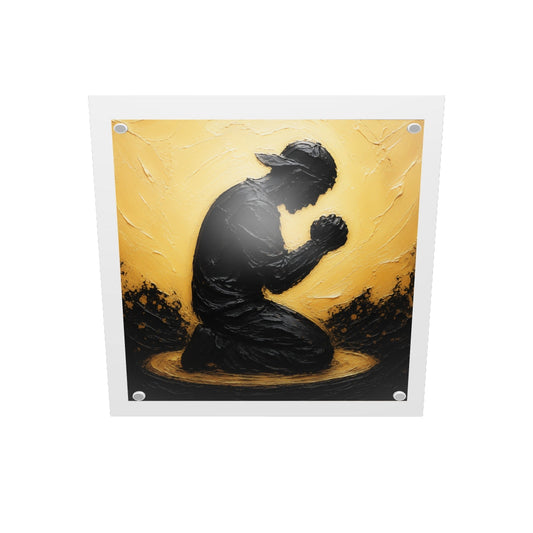 Man Figurine Praying (Metal)