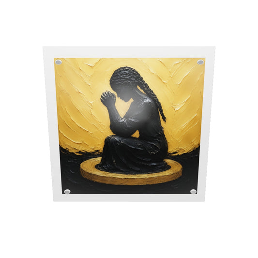 Woman Figurine Praying (Metal)